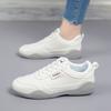 2025 New Spring Leather White Shoes Women's Korean Version of Versatile Casual Shoes Board Shoes Soft Sole Breathable Sports Running Shoes