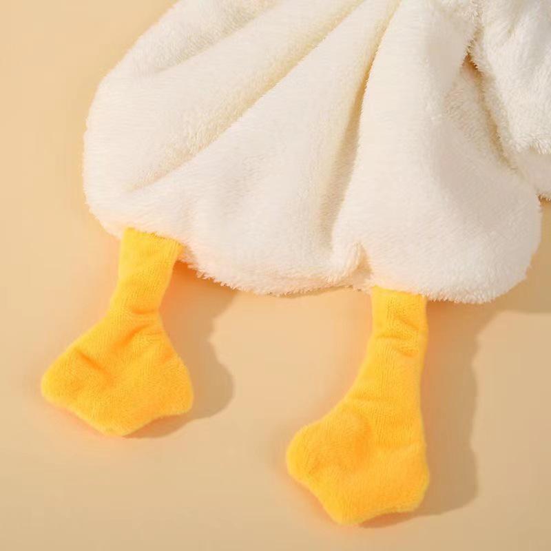 Children's Cartoon Goose Absorbent Hand Towel - Cute Hanging Bib & Handkerchief