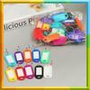 50pcs Key ID Label Colorful Key Holder Plastic with Keyring ID Tags Name Label Card Portable