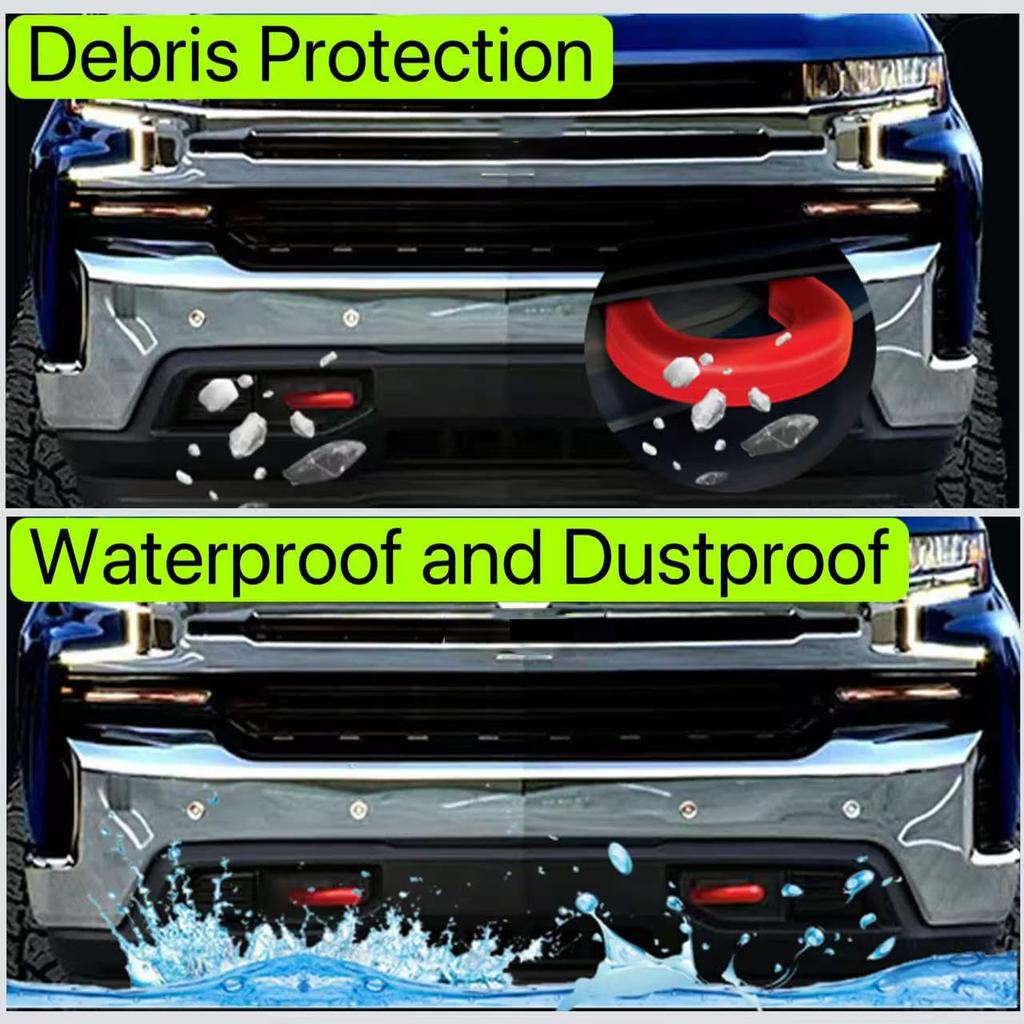 Front Tow Hook Cover 2007-2024 Chevrolet Silverado 1500 Tow Hitch Cover Fits 2007-2024 Chevrolet Silverado 1500 Accessories (Red)