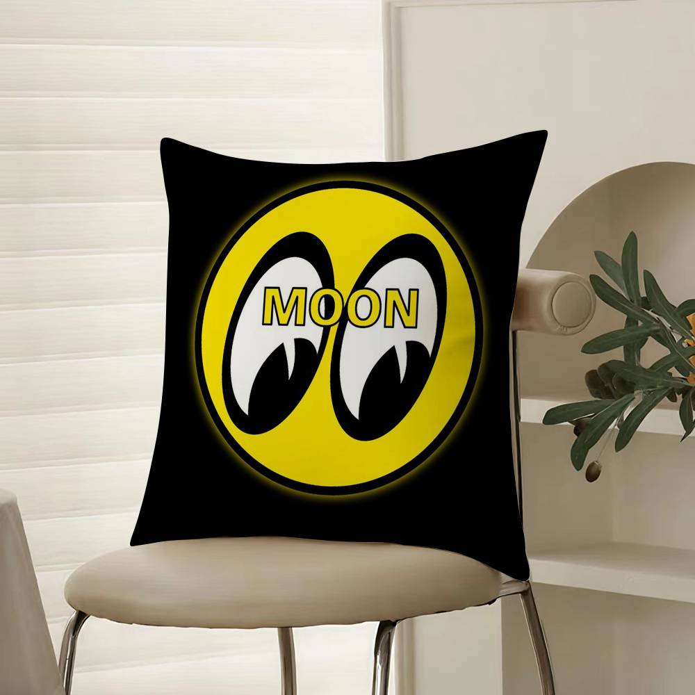 

Cute Cartoon M-Mooneyes Pillow Case Comfort Sofa Bed Silky elegant Invisible zipper Decorative cushion cover 12x12Inch