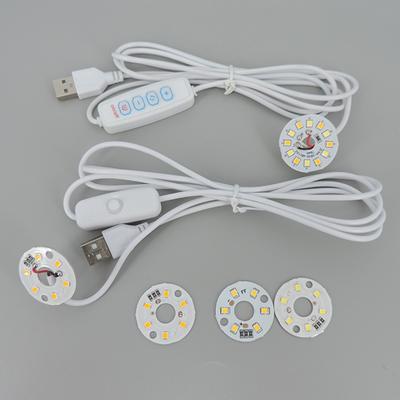 Warm White DC 5V 3W USB LED Lights 2835 Chip Single Color Reading Night Light Desk Book Tablet Lamp Switch Power Cable Dimmable