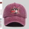 Pc Cat Print Baseball Cap with Heart Eyes Cool Cute Pet Style Printed Sun Hat Hunting Decor Hat Adjustable Strap MultiColo