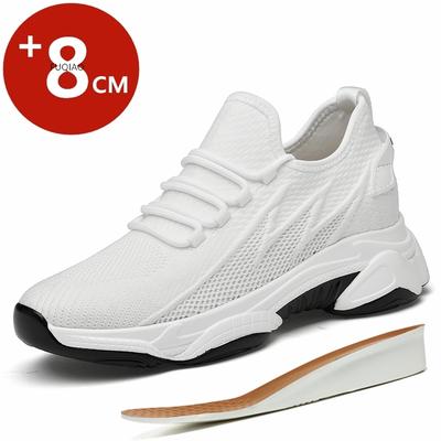 Modne Sneakersy Podnoszące Rozmiar Plus Lato Męskie Buty na Podwyższenie Zwiększające Wzrost Sportowe Damskie Wkładki 8CM Ukryty Obcas Wewnętrzne Buty Zwiększające Wysokość