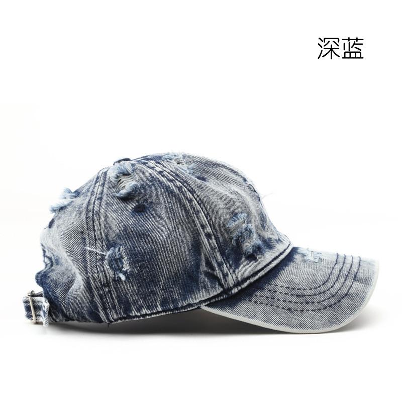 Cotton Denim Baseball Cap With Curved Brim Waterproof Breathable Sun Hat For Outdoor Activities
