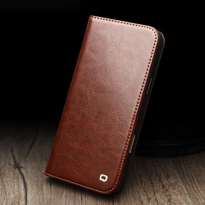 Qialino Genuine Leather Phone Case For Apple Iphone 17 Air 16 15 14 Pro Max Business Style Fashion Luxury With Card Slots Cover