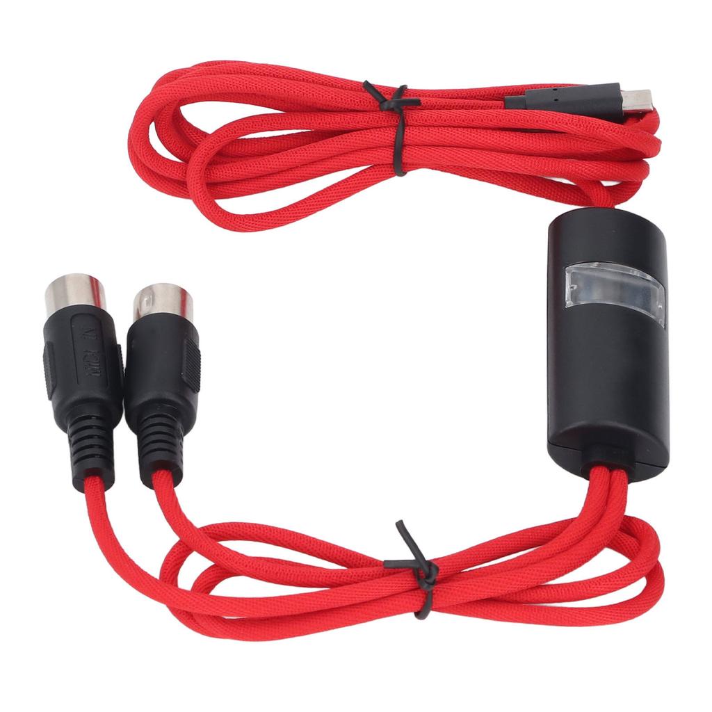Kabel TYPE C na MIDI Plug and Play 1,5 m Adaptér rozhraní TYPE C na 5pinový MIDI pro hudební klaviaturu