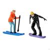 1/64 Scale Skiing Model People Figures Mini Skier Ornament for Miniature Scenes