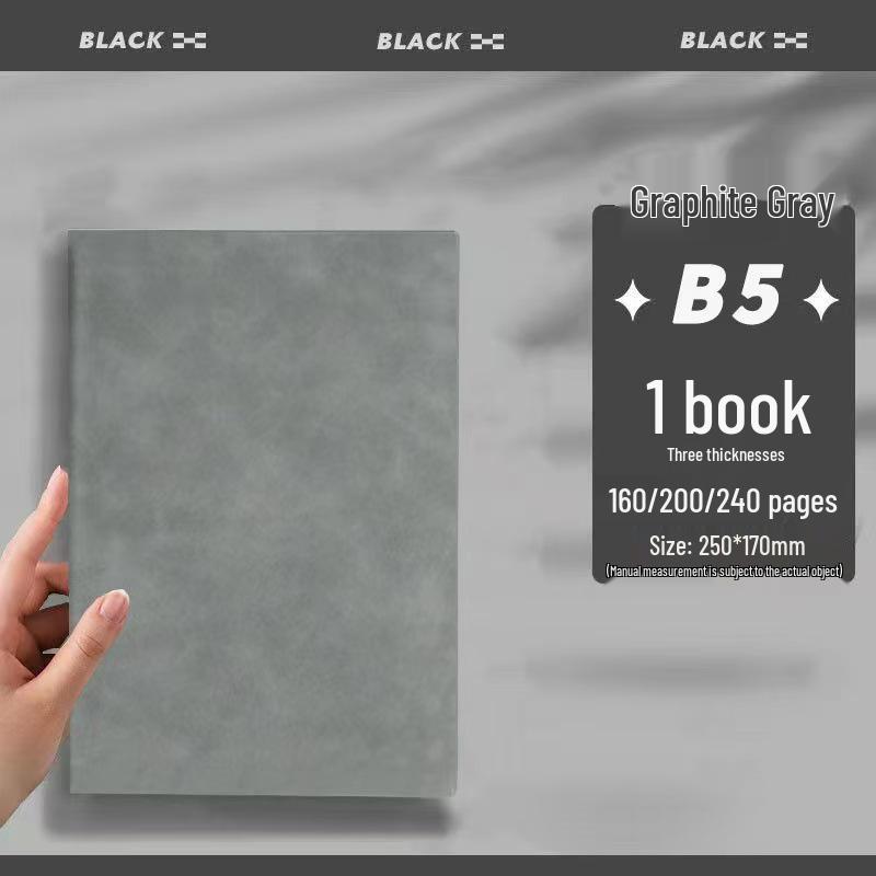 A5 Thickened Soft Leather Notebook with Deer Head Buckle – Elegant Business & Study Journal.