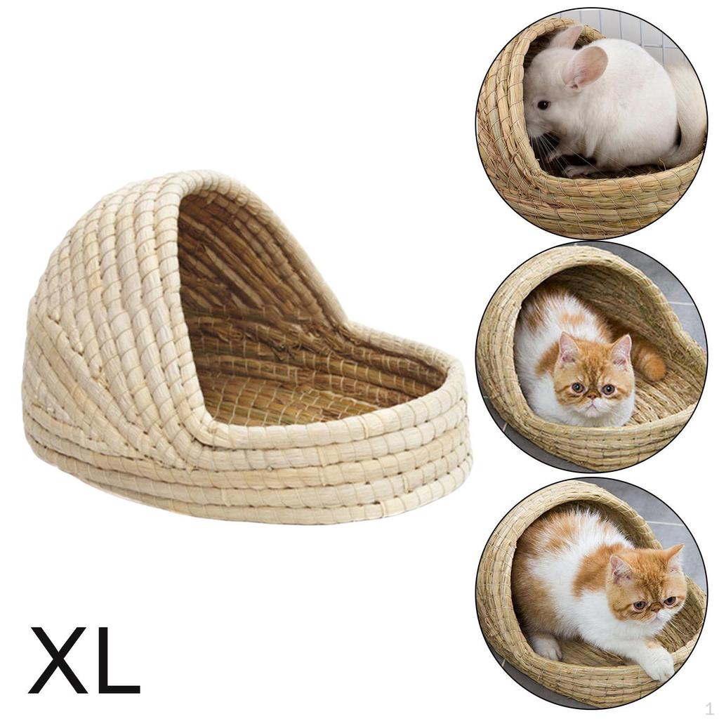 for Guinea Pig Hamster Chinchilla and Small Animals. Hand-Woven Comfortable Playhouse Laying