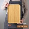 Japanese Style Rectangular Bamboo and Wood Serving Tray