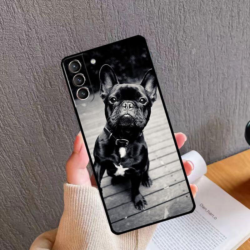 Funny French Bulldog Back Case For Samsung Galaxy S23 Ultra S20 S21 FE S9 S10 Plus Note 10 20 S22 Ultra Coque