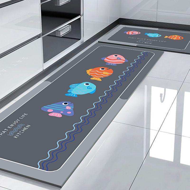 Oil-Absorbent Non-Slip Kitchen Floor Mat – Wash-Free, Waterproof, and Dirt-Resistant Pad 50*80cm