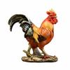 Vergulde Kippensculptuur Ornament Afwerking Hars Weerbestendig Haan