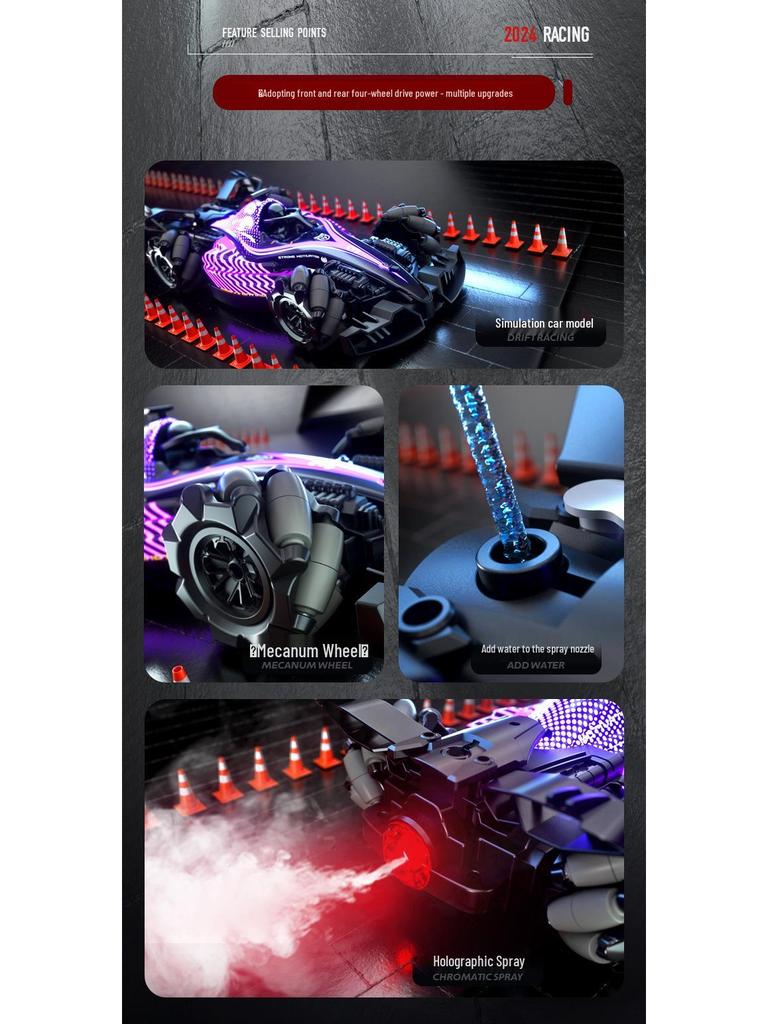 Cross-Border Gesture Sensing RC Drift Car: Four-Wheel Drive F1 Formula with Spray Feature