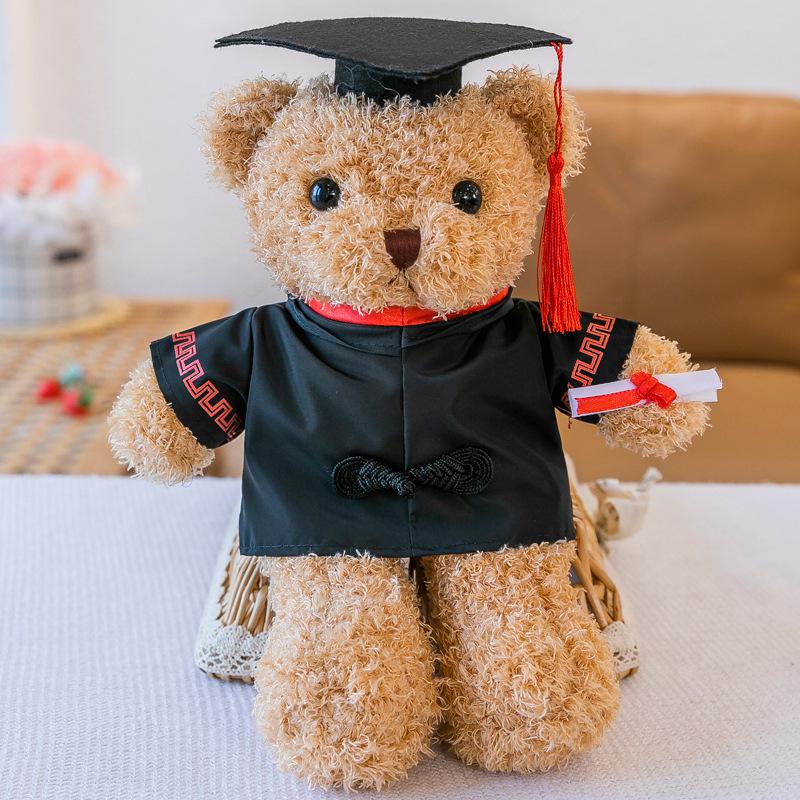 Graduation Teddy Bear Keychain with Mortarboard & Gown - Perfect College Grad Gift