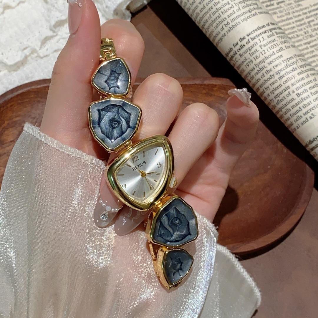 

Нишевые роскошные женские кварцевые часы-браслет с необычным циферблатом