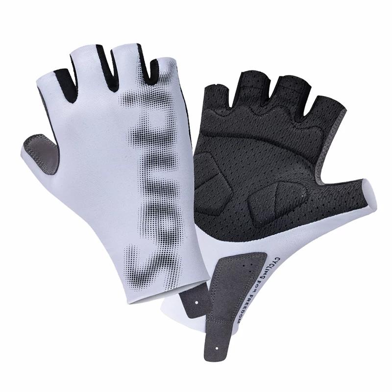 Santic Cycling Short-Finger Gloves Road Bike Sbr Cushioning Breathable Half-Finger Cycling Gear for Men and Women