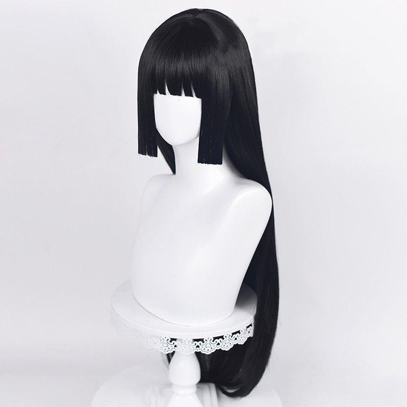 Yumeko Jabami Cosplay Wig, Black Heat Resistant Synthetic Hair for Kakegurui Role Play