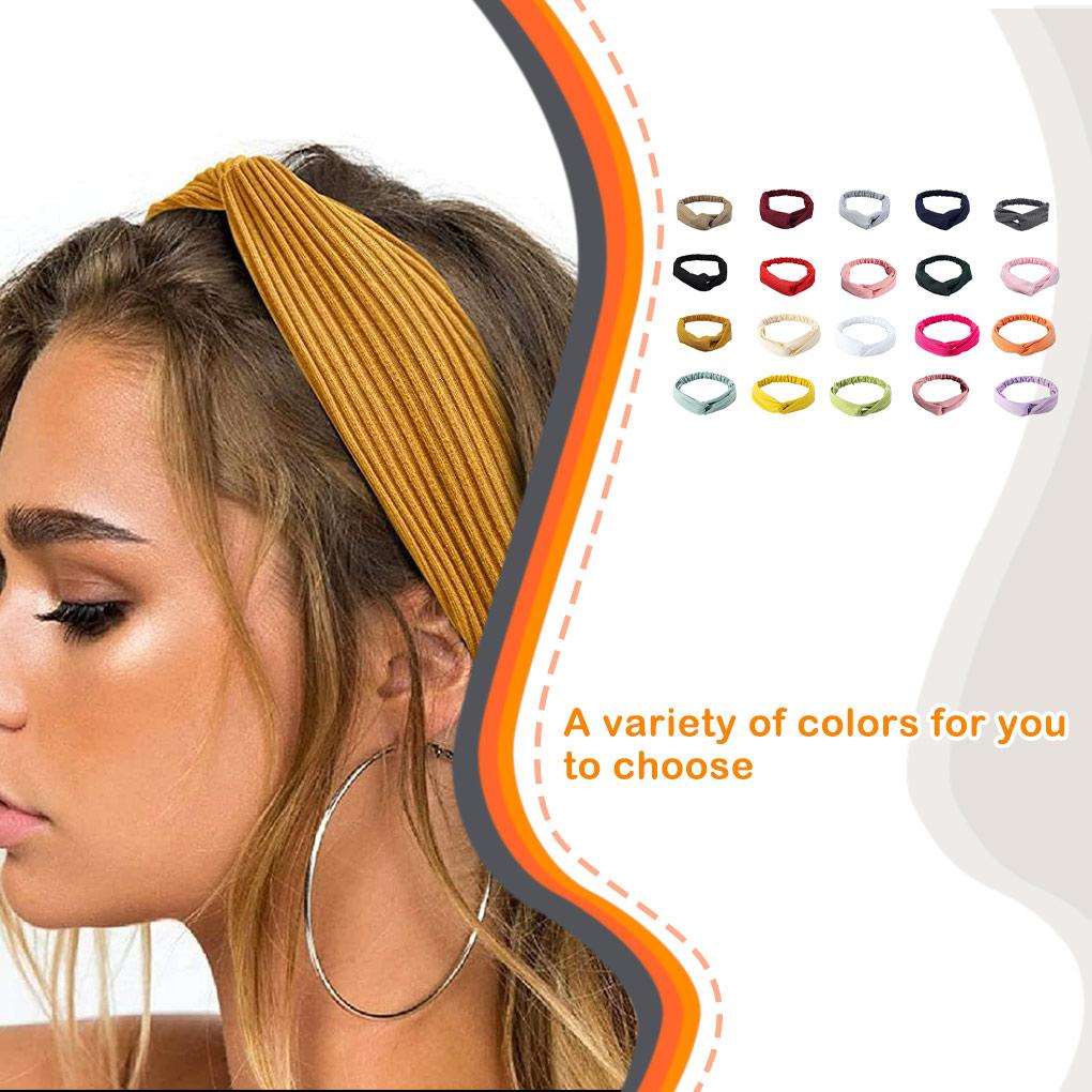 Woman Headbands Sports Running Knitted Elastic Hairbands Bandanas Hair Bands Solid Color Headband Head Wrap Accessories