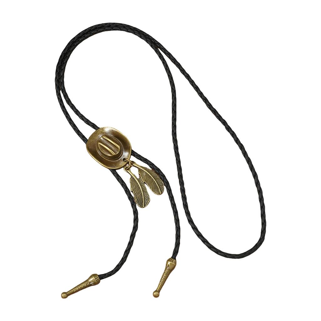 Vintage Western Kovbojská Bolo kravata Kovbojský klobouk Kravata Punk Lariat Náhrdelník Kostýmní doplněk Bolo kravata Western