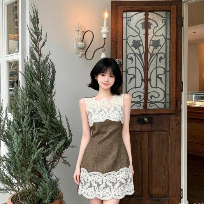 Spring new pure want to wear birthday skirt hip skirt trendy 2026 new Spice Girl lace dress short skirt women S