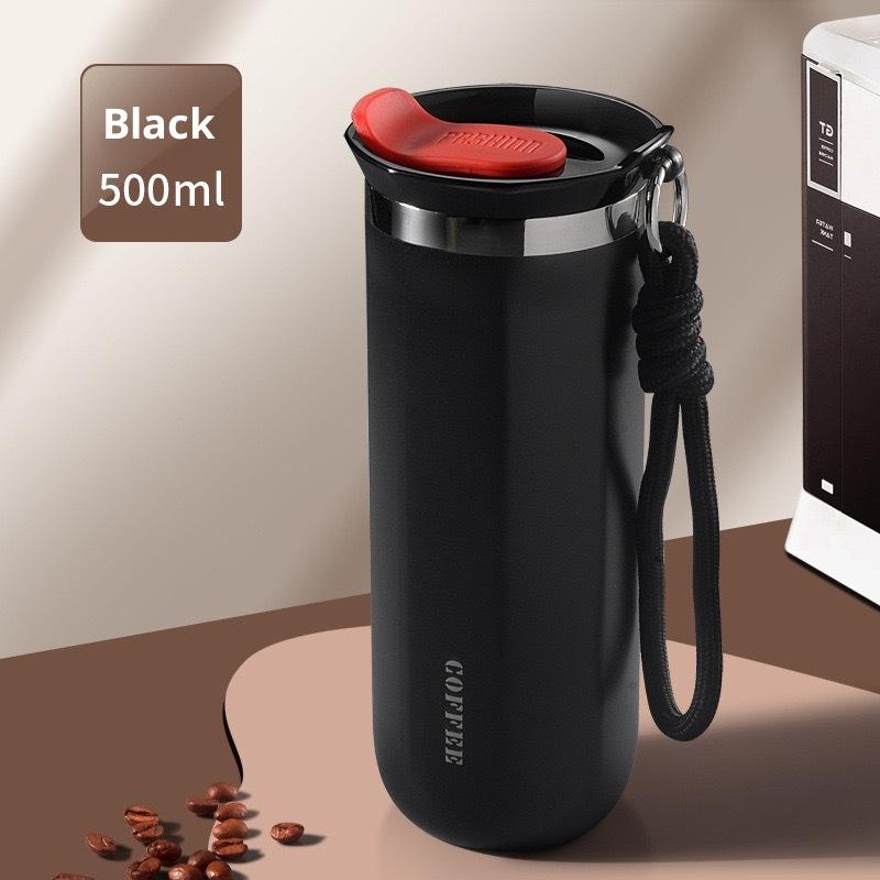 350/500Ml Stainless Steel Coffee Mug Insulated Water Cup Portable Double Wall Vacuum Flask Leak-Proof With Lid Travel Coffee Cup