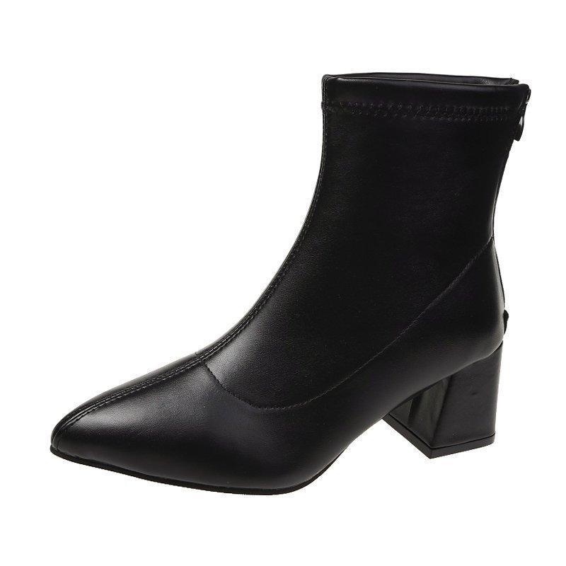 

Foreign trade large size Martin boots women s boots 2025 autumn and winter new European and American pointed thick high heel thin women s boots 39