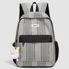 Schoolbag Korean version of college style student schoolbag, cute small fresh striped backpack for junior and high school students, large 