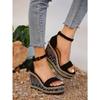 New Large-sized Women's Shoes with A Flat Heel and Thick-soled Sandals