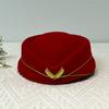 Stewardess Hat Beret Hat Women Air Hostesses Hat Party Cosplay Formal Uniform Caps Accessory Party Hats Costume