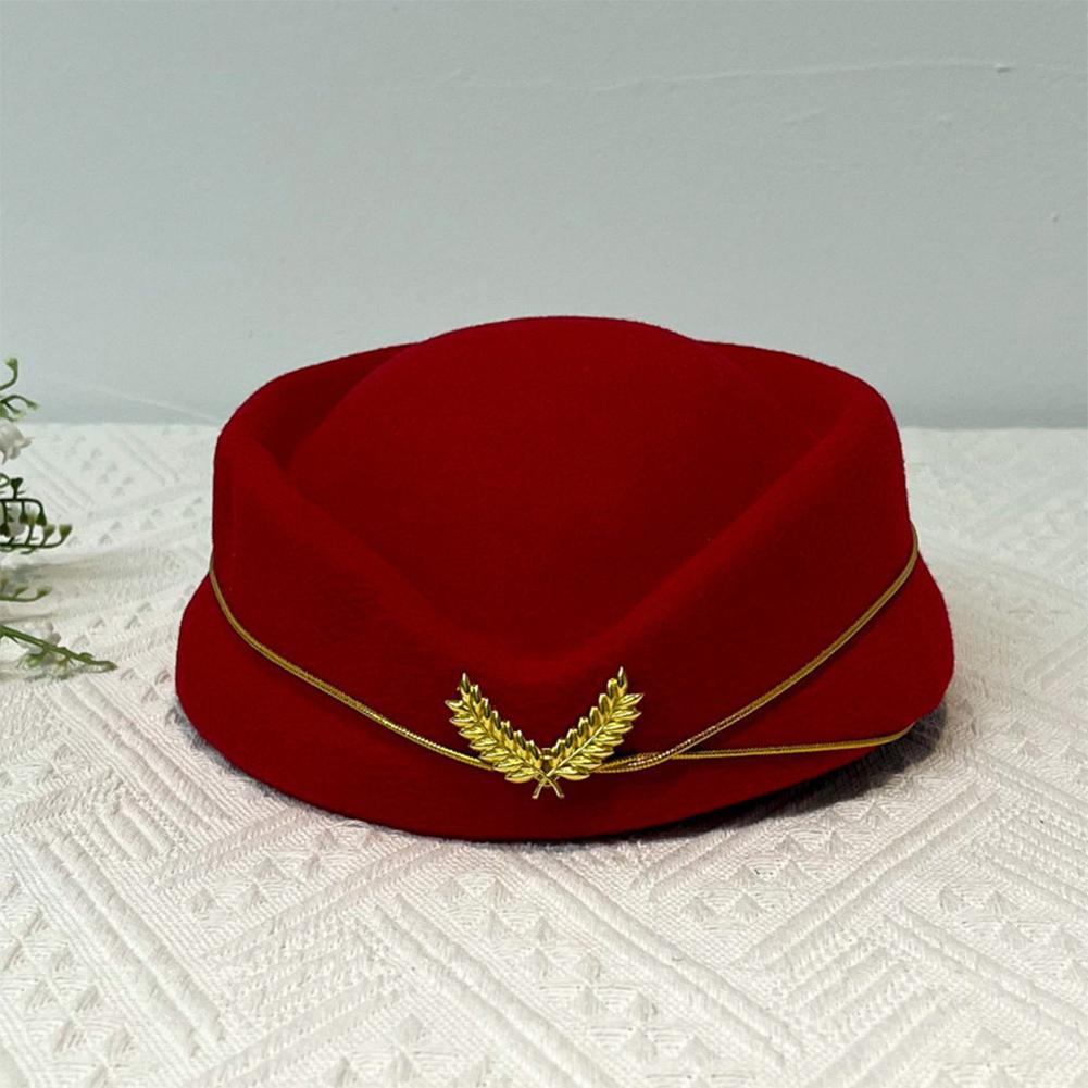 Stewardess Hat Beret Hat Women Air Hostesses Hat Party Cosplay Formal Uniform Caps Accessory Party Hats Costume