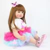 BZDOLL 60cm Silicone Bebe Reborn Doll Toys for Girl Soft Silicone Vinyl Princess Toddler Alive Babies Lovely Child Birthday Gift