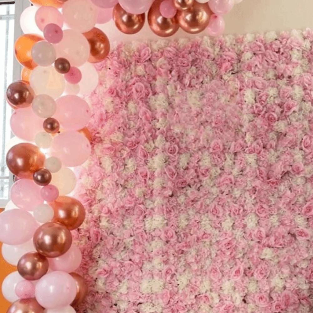 Realistic Artificial Flower Wall Panels 60X40cm Rose Wedding Background  Birthday Party