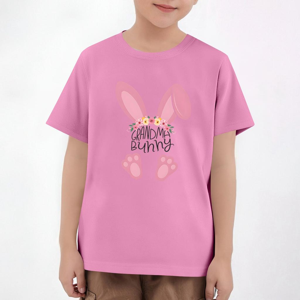 Easter Children's Neck Short Sleeve Print Top