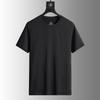 Men's Silk Ice Round Collar T-shirt, Simple Running Fitness Suit, Breathable Thin T-shirt, Quick Dry T-shirt, Summer