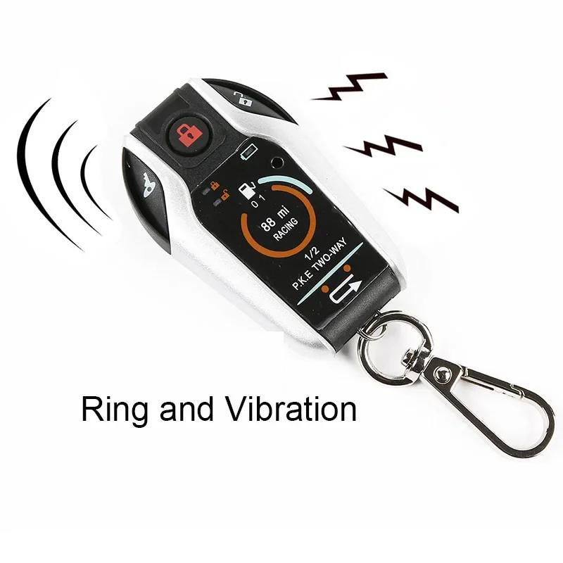 Motorcycle Anti-theft System Security Alarm Device Scooter Anti-theft Vibration Alarm Remote Engine 5 Meters Automatic Lock