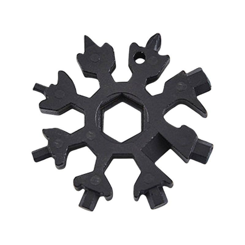 Snowflake Multitool Snow Multitool Screwdriver Bike Tool Keychain Bag Hex Wrench Key Bottle Opener Maintenance