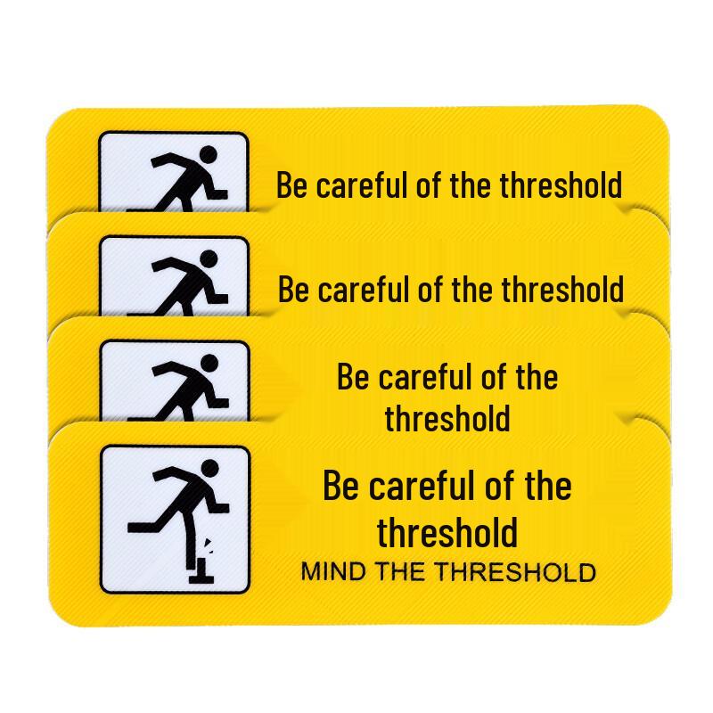 AnYi Safety Warning Floor Decal (4-Pack) One Size
