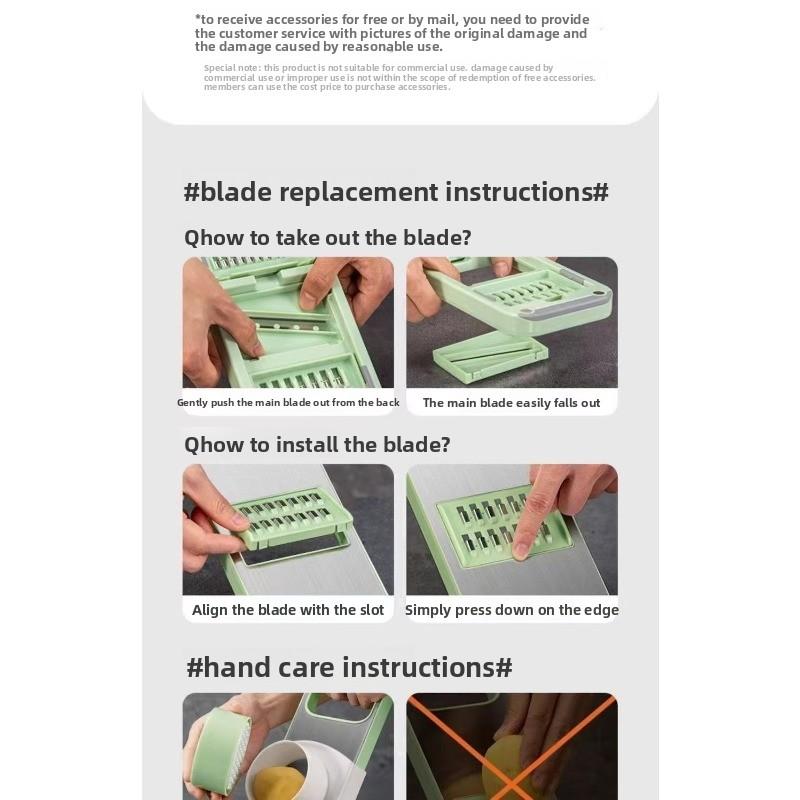 Multifunctional Cutting Tool Kitchen Shredder, Vegetable and Potato/radish Slicer, Hand-friendly Fine-slice Scraper, Wire-cutting Device