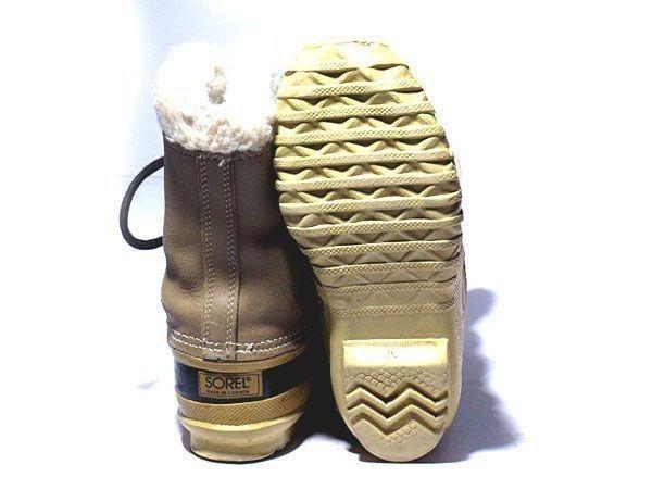 Canada Vintage/SOREL/Leather Snow Boots/4/21.0-22.0/Beige Brown/With Inner Liner(USED)