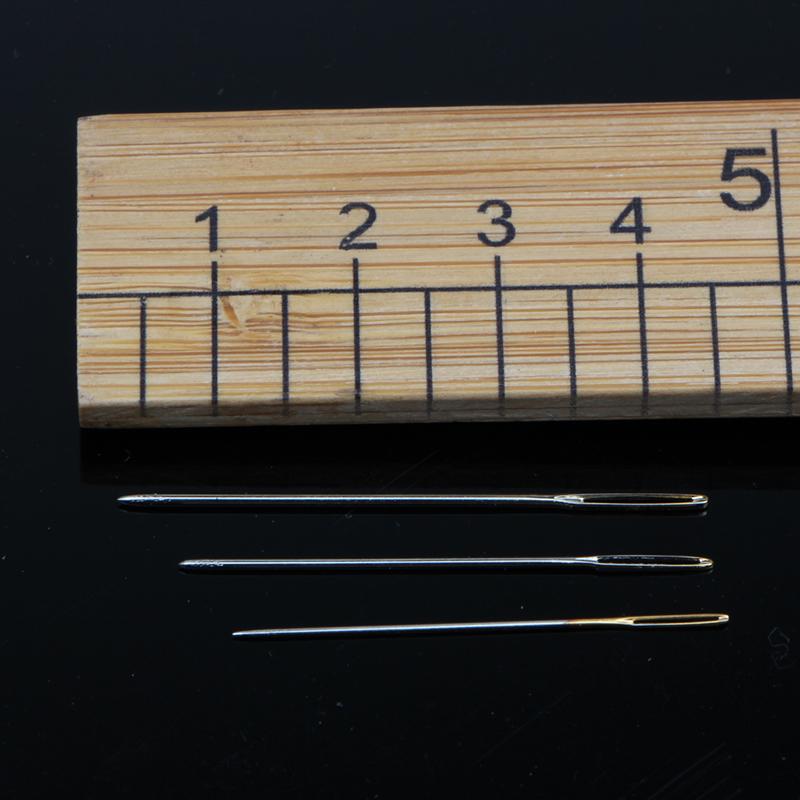 30 Stück/Karton Sticknadeln 3,4 cm - 4 cm Einfädelhilfe Nadel aus Edelstahl zum Nähen Haushalts-DIY-Basteln Kreuzstichwerkzeug