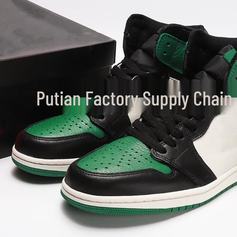 Original High-Top AJ1 Mocha Chicago Smoke Grey Sports & Casual Shoes for Men and Women