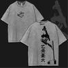 Okkotsu Yuta Print T-shirt Anime Jujutsu Kaisen Clothing Men Women Cotton Tshirts Retro Washed T Shirt Harajuku Oversized Tops