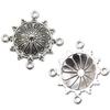 Connettore a Fiore Vuoto Retrò in 6 Stili e 2 Colori: Accessori per Gioielli Fai da Te in Lega di Zinco, Stile Etnico