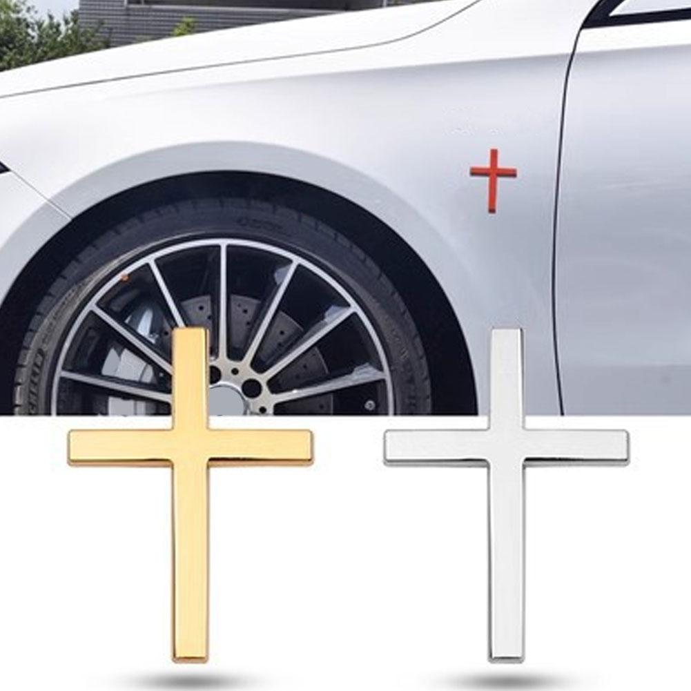 1Pcs Car Styling Car 3D Metal Sticker Christian Cross Auto Body Emblem Badge Decal Car Accessories For BWM V0Y7