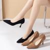 Fashion Women's New Autumn Temperament Fine Heel Versatile Work Shoes Shallow Temperament Pointed Toe High-heeled Single Shoes
