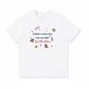 American trendy brand front shoulder cartoon cute printed short-sleeved t-shirt women's summer new casual loose versatile top t-shirt