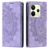 For Xiaomi Redmi Note 14 5G Mandala Embossed PU Leather Flip Wallet Case Magnetic Closure Cover