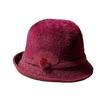Autumn and Winter Woolen Women's Fisherman's Hat Korean Style Mother's Hat Plus Velvet Thick Warm Cotton Basin Hat for Middle Aged and Elderly People